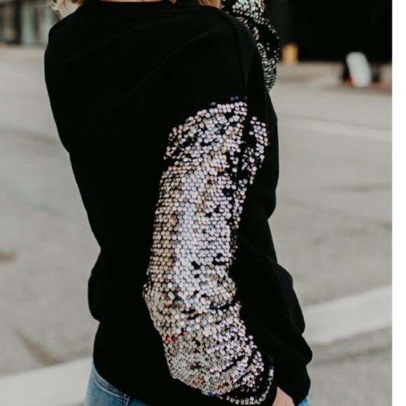 Sequin Long Sleeve Top - Picture 3 of 8